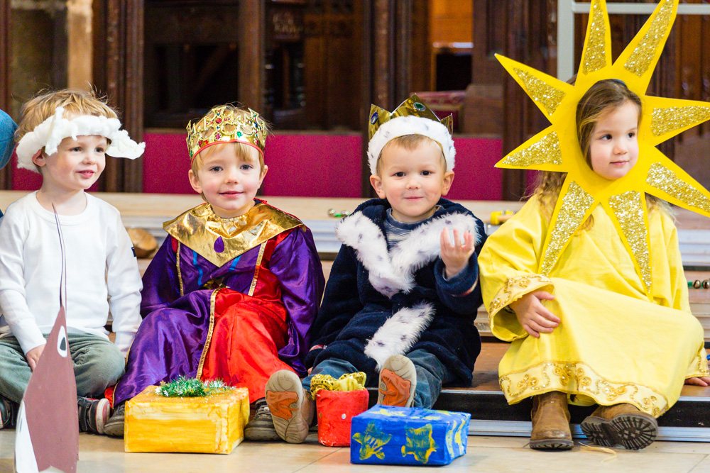Photographs of the first Acorns Nativity held in the Parish Church.