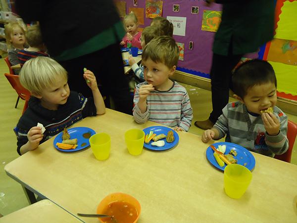 Chinese New Year food at Acorns Nursery School, Cirencester.