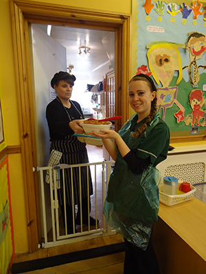 Lunch time at Acorns Nursery School, Cirencester.