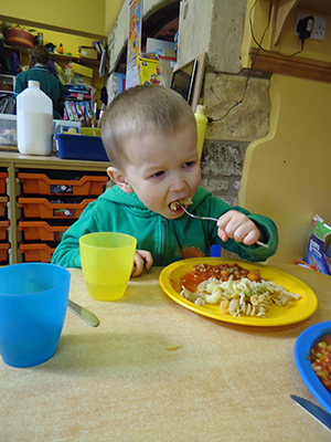 Food glorious food at Acorns Nursery School, Cirencester.